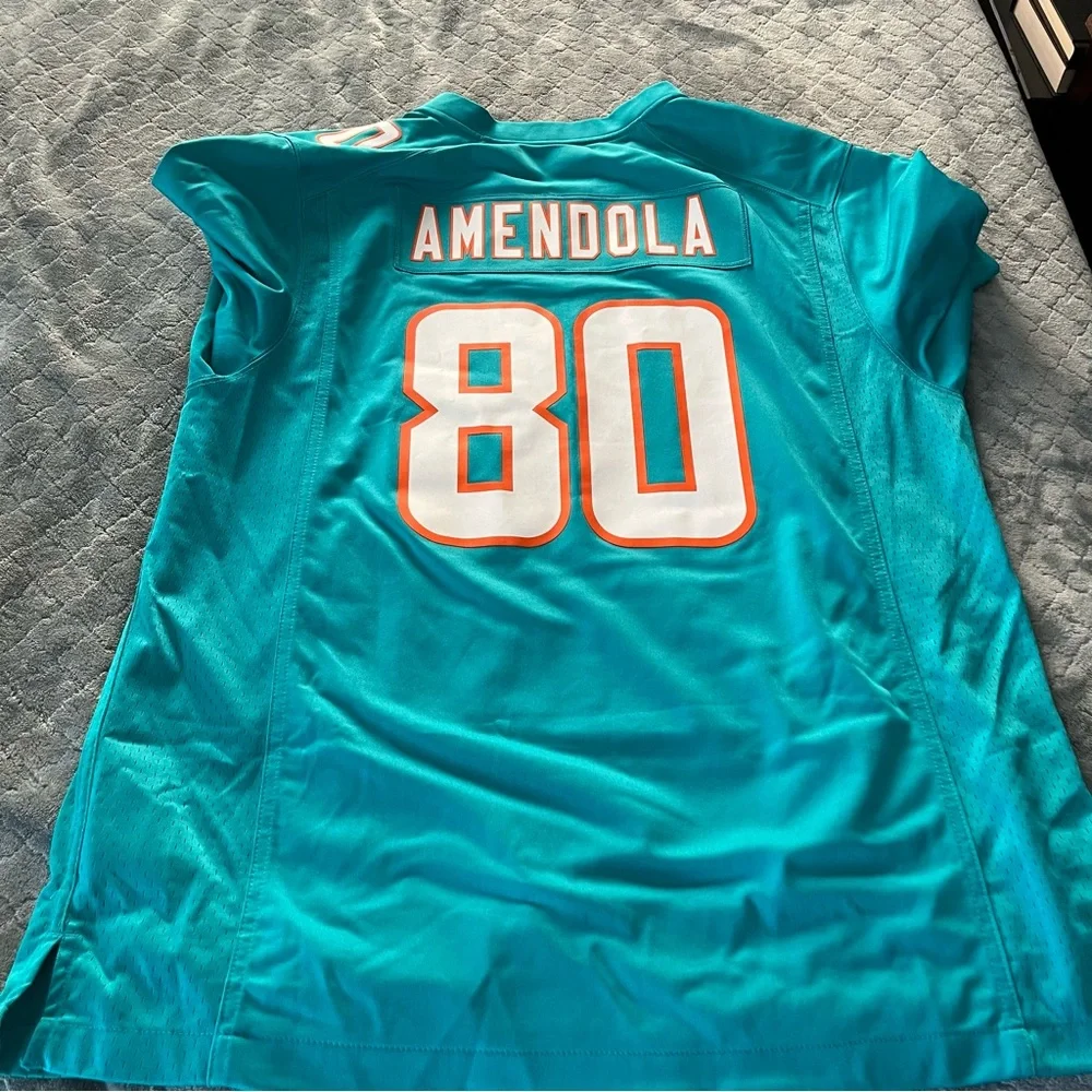 Miami Dolphins NFL Nike 80 Amendola Football‎ Jersey Men's XL Aqua